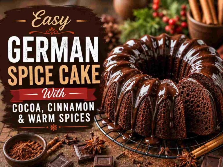 Easy German Spice Cake With Cocoa, Cinnamon & Warm Spices