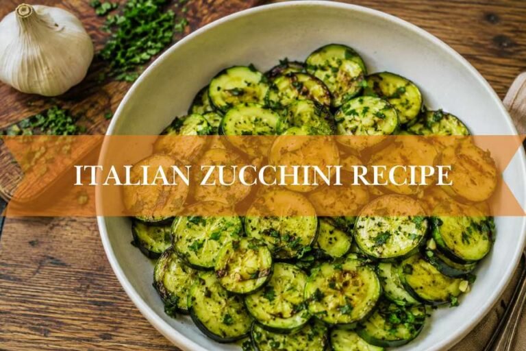 Italian zucchini recipe with garlic olive oil and fresh parsley