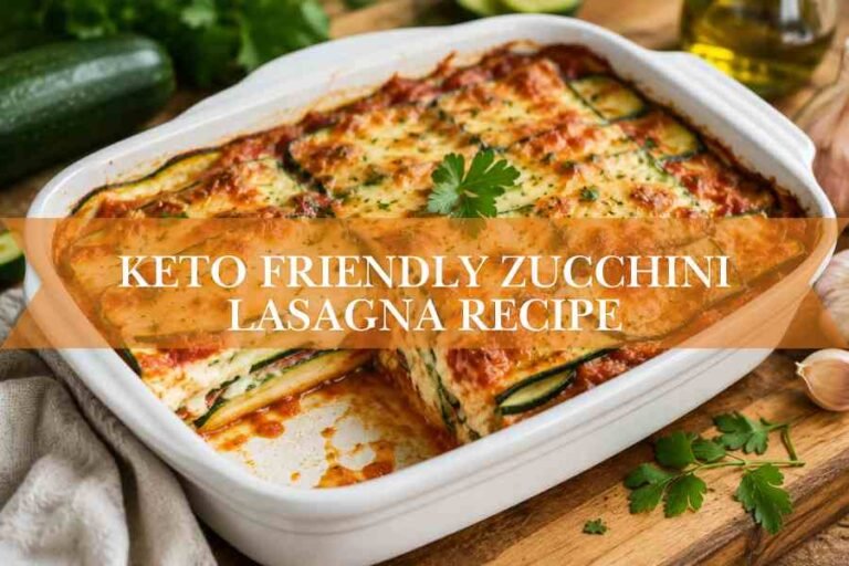 Low Carb Keto Friendly Zucchini Lasagna Recipe