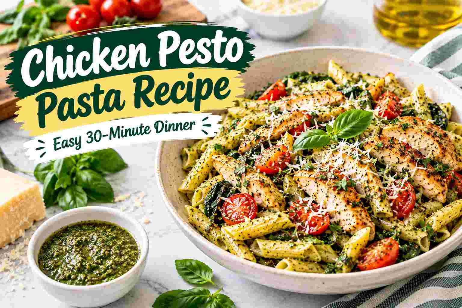 Chicken Pesto Pasta Recipe – Easy 30-Minute Dinner