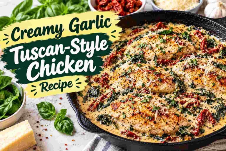 Creamy Garlic Tuscan-Style Chicken Recipe